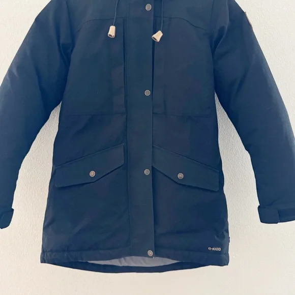 Fjallraven Singi Down Jacket Parka Black Womens XS Outdoor Rugged Gorpcore $640 - Picture 8 of 16